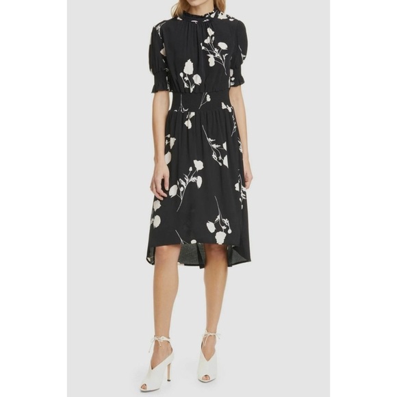ba&sh Dresses & Skirts - Ba&sh black and white floral Poppy midi dress